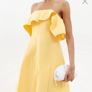 AJE Strapless Linen Gown